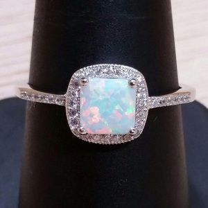 Opal Ring Sterling Silver Jewelry